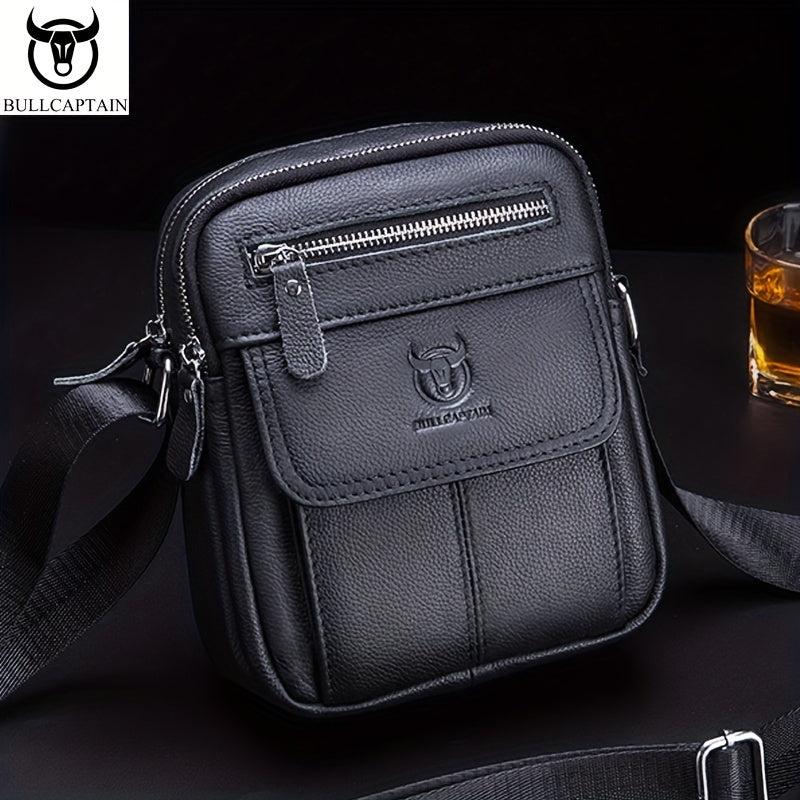BULLCAPTAIN Leather Shoulder Bag Men Business Messenger