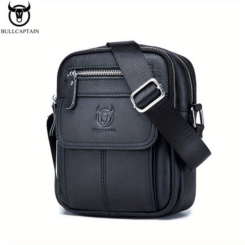 BULLCAPTAIN Leather Shoulder Bag Men Business Messenger