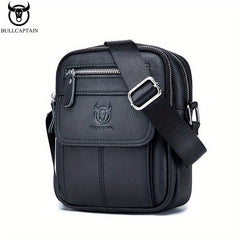 BULLCAPTAIN Leather Shoulder Bag Men Business Messenger
