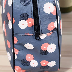 Floral Print Travel Makeup Pouch Toiletry Bag