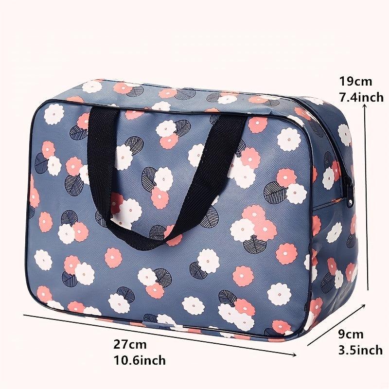 Floral Print Travel Makeup Pouch Toiletry Bag