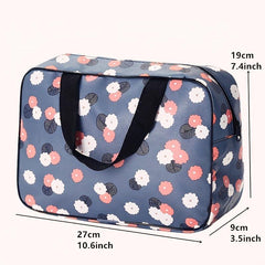 Floral Print Travel Makeup Pouch Toiletry Bag