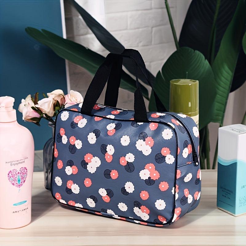Floral Print Travel Makeup Pouch Toiletry Bag