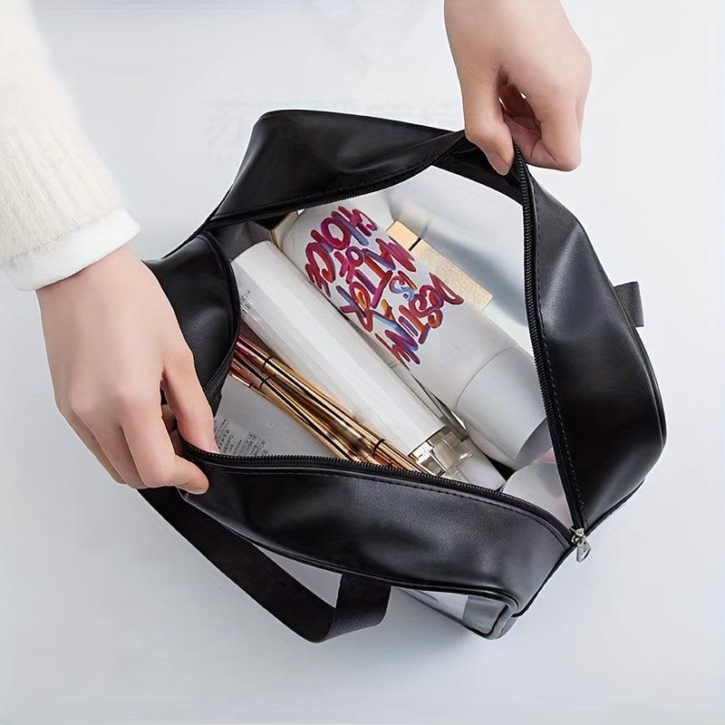 Cosmetic Handbag Lightweight Toiletry Wash Bag Waterproof Zipper Makeup Bag
