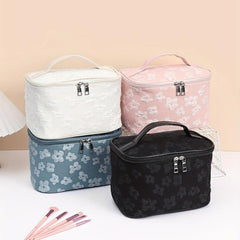 Floral Cosmetic Bag Lightweight Portable Storage for Women