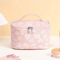 Floral Cosmetic Bag Lightweight Portable Storage for Women