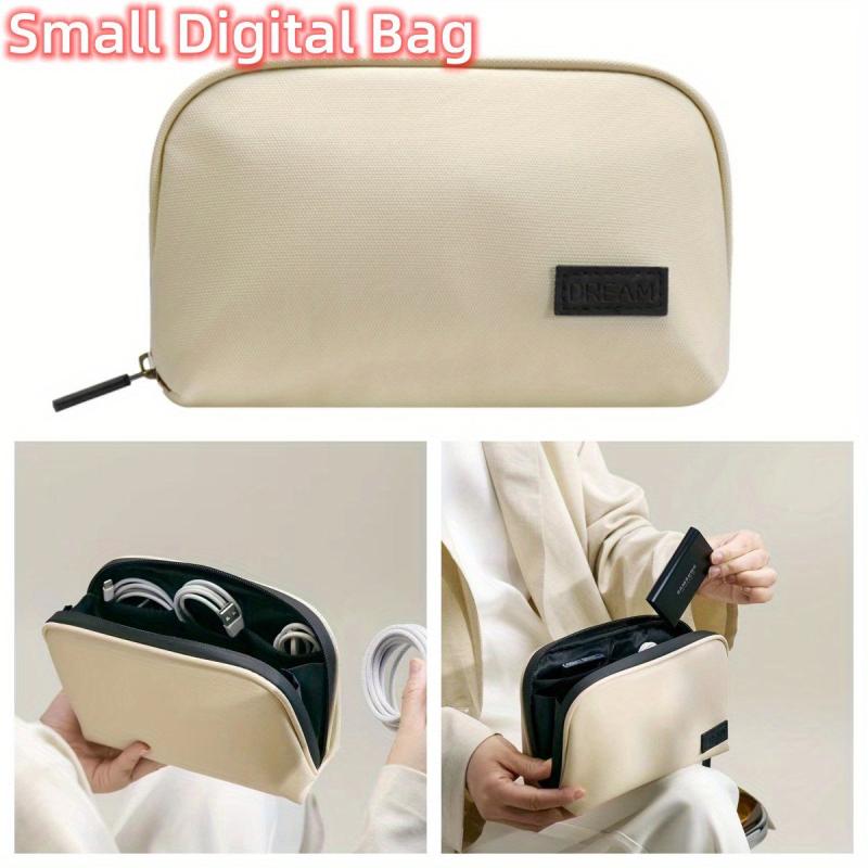 Ougrand PU Leather Waterproof Makeup Bag Dry Wet Separation Zipper Handle