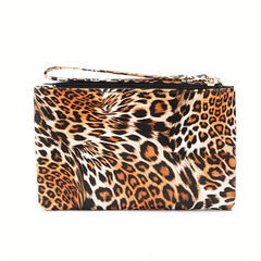 Textured PU Leather Zipper Clutch Wristlet Wallet