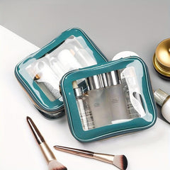 Transparent Zipper Makeup Pouch Lightweight Carry On Bag