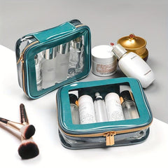 Transparent Zipper Makeup Pouch Lightweight Carry On Bag