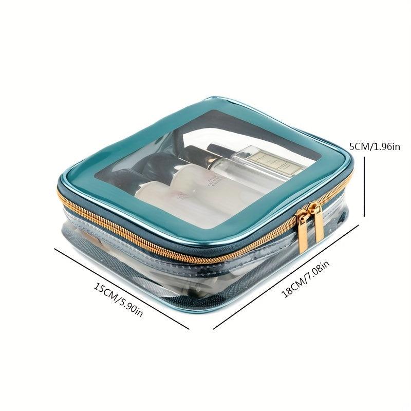 Transparent Zipper Makeup Pouch Lightweight Carry On Bag