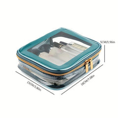 Transparent Zipper Makeup Pouch Lightweight Carry On Bag
