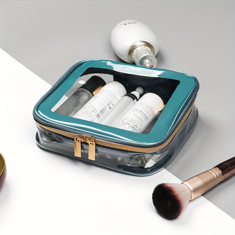Transparent Zipper Makeup Pouch Lightweight Carry On Bag