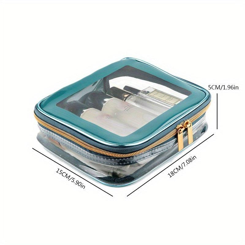 Transparent Zipper Makeup Pouch Lightweight Carry On Bag