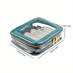 Transparent Zipper Makeup Pouch Lightweight Carry On Bag