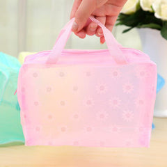 3pcs Travel Toiletry Bag PVC Cosmetic Floral Print Beach Storage Bag