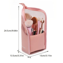 Zipper Cosmetic Bag Travel Toiletry Makeup Brush Storage Case