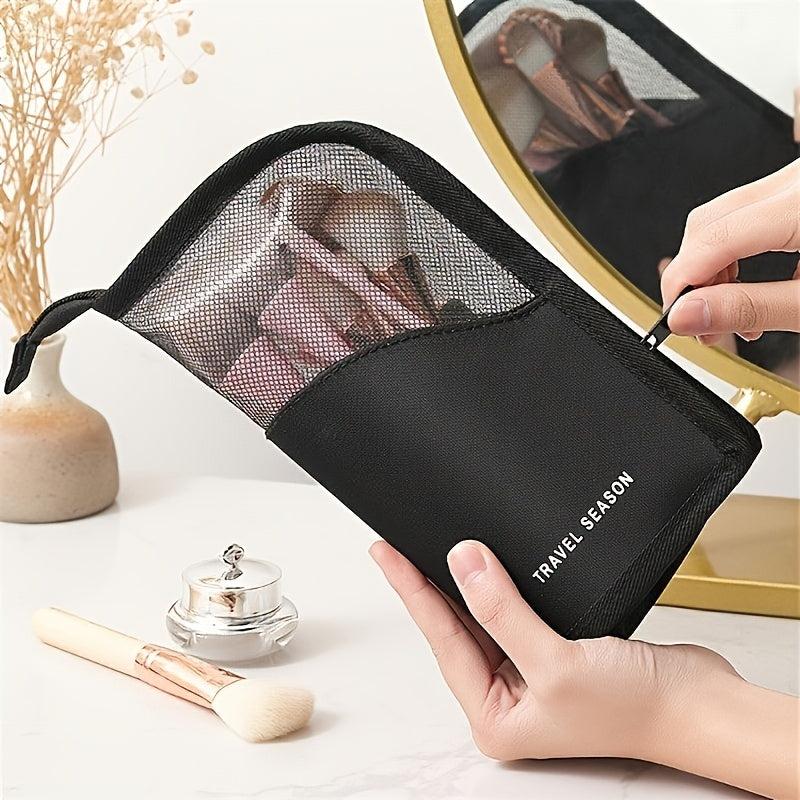 Zipper Cosmetic Bag Travel Toiletry Makeup Brush Storage Case