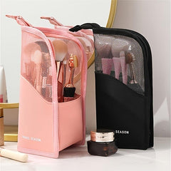 Zipper Cosmetic Bag Travel Toiletry Makeup Brush Storage Case