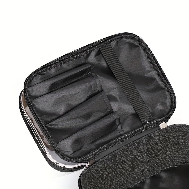 Large Capacity Portable Makeup Bag Double Layer Travel Toiletry Bag
