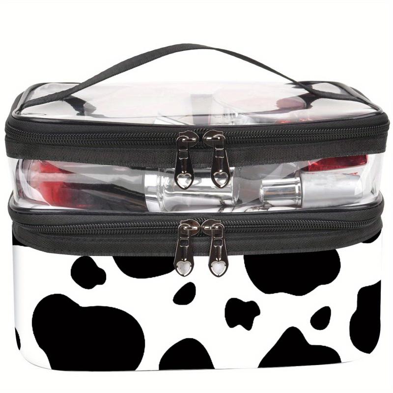 Large Capacity Portable Makeup Bag Double Layer Travel Toiletry Bag