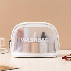 Letter Print Makeup Pouch Zipper Cosmetic Bag Lightweight Toiletry Wash Bag