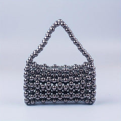 Acrylic Beaded Metallic Evening Bag Versatile Tote Bag For Women