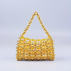 Acrylic Beaded Metallic Evening Bag Versatile Tote Bag For Women
