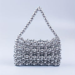 Acrylic Beaded Metallic Evening Bag Versatile Tote Bag For Women