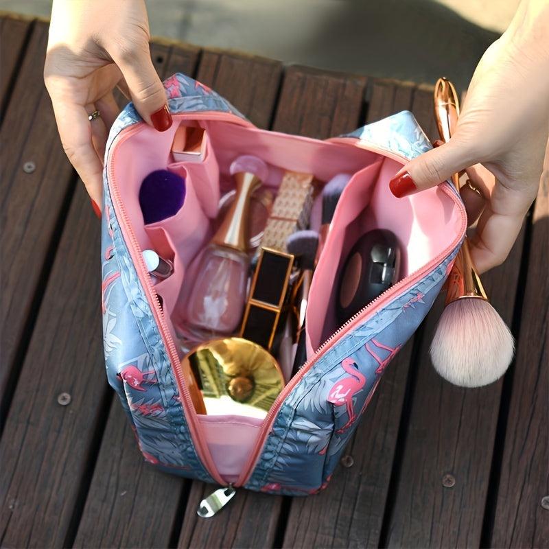 Flamingo Print Cosmetic Bag Organizer Portable Travel Toiletry Bag