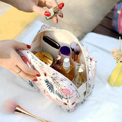 Flamingo Print Cosmetic Bag Organizer Portable Travel Toiletry Bag