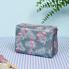 Flamingo Print Cosmetic Bag Organizer Portable Travel Toiletry Bag