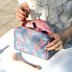 Flamingo Print Cosmetic Bag Organizer Portable Travel Toiletry Bag