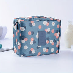 Portable Printed Makeup Bag Lightweight Cosmetic Bag Small Square