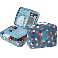 Portable Printed Makeup Bag Lightweight Cosmetic Bag Small Square