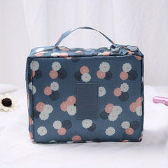 Portable Printed Makeup Bag Lightweight Cosmetic Bag Small Square