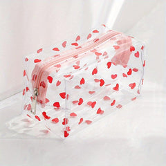 Transparent Cosmetic Bag Portable Zipper Makeup Storage Bag