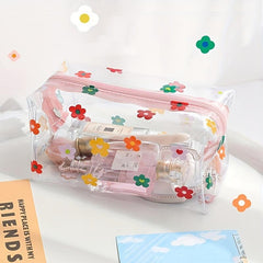 Transparent Cosmetic Bag Portable Zipper Makeup Storage Bag