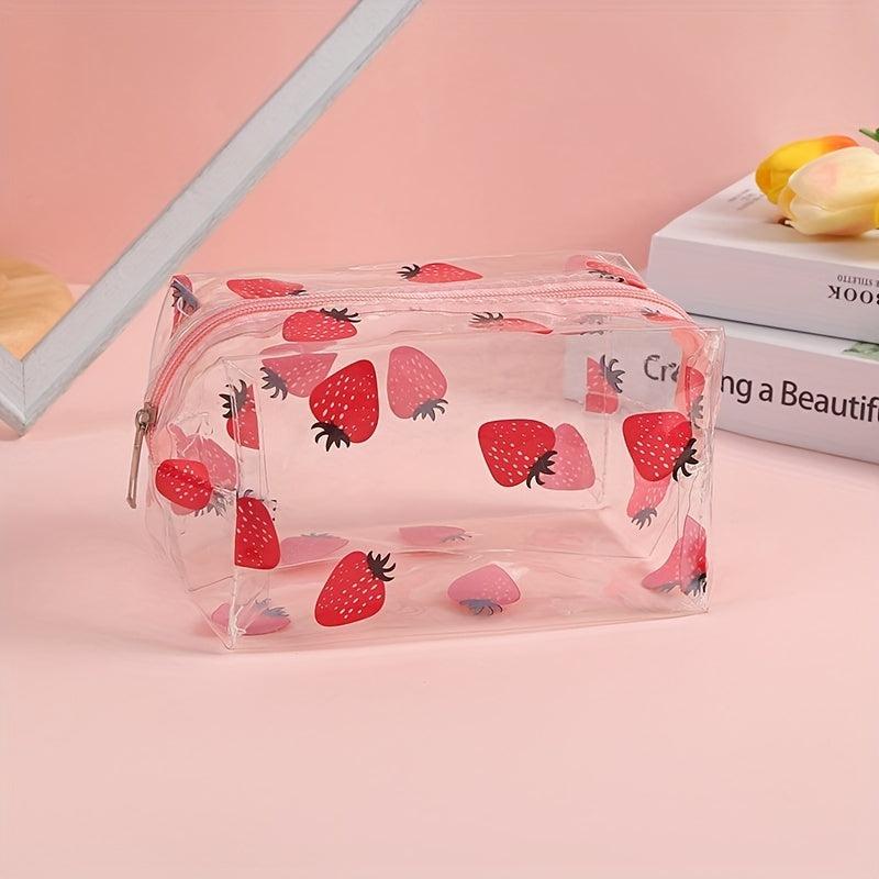Transparent Cosmetic Bag Portable Zipper Makeup Storage Bag