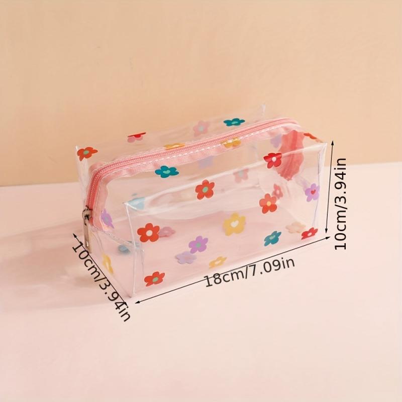 Transparent Cosmetic Bag Portable Zipper Makeup Storage Bag