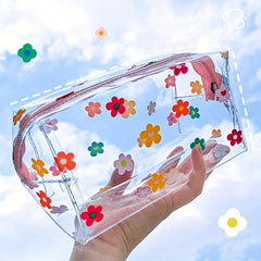 Transparent Cosmetic Bag Portable Zipper Makeup Storage Bag