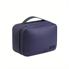 Square Cosmetic Bag PU Leather Waterproof Makeup Storage Organizer