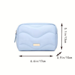 Quilted Square Bag Solid Multifunctional Storage Pouch Travel Makeup Bag
