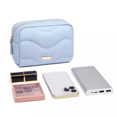 Quilted Square Bag Solid Multifunctional Storage Pouch Travel Makeup Bag