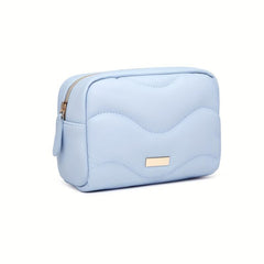 Quilted Square Bag Solid Multifunctional Storage Pouch Travel Makeup Bag