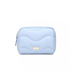 Quilted Square Bag Solid Multifunctional Storage Pouch Travel Makeup Bag