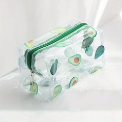 Cartoon Print Transparent Makeup Bag Lightweight Carry On Bag
