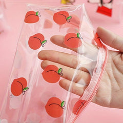 Cartoon Print Transparent Makeup Bag Lightweight Carry On Bag