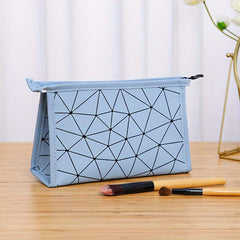 Geometric Pattern Makeup Zipper Bag Lightweight Cosmetic Bag