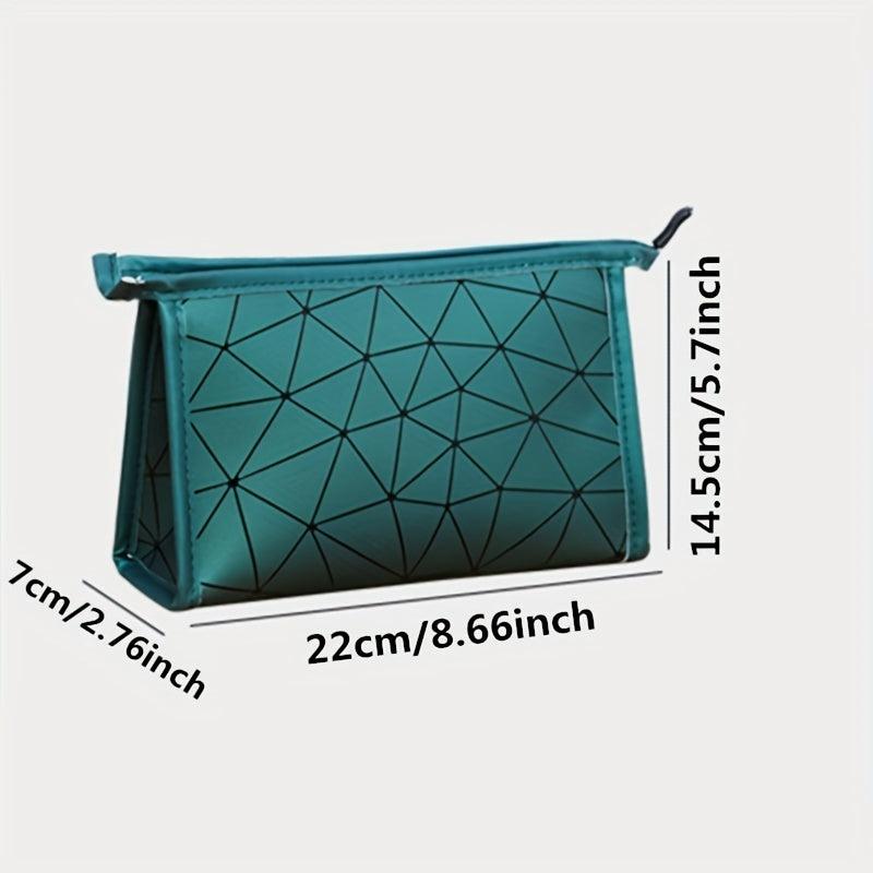 Geometric Pattern Makeup Zipper Bag Lightweight Cosmetic Bag